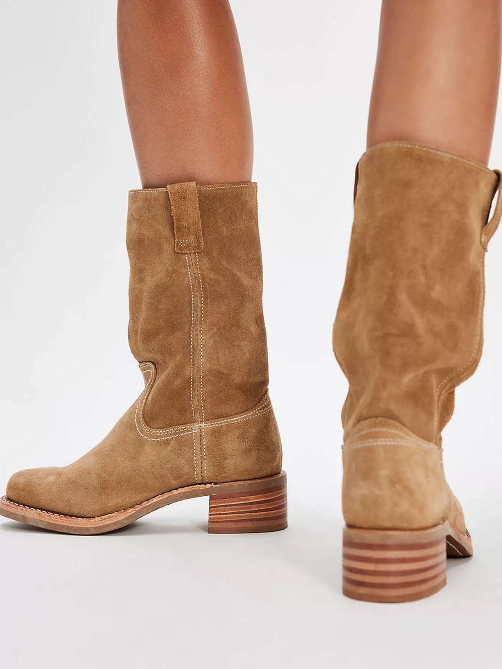 New Frye Campus 12R Boots Tan Buck Suede